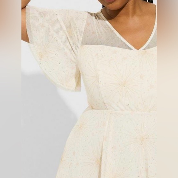 NWT Torrid Midi Mesh Flutter Sleeve Dress Sz 20 - Picture 4 of 12